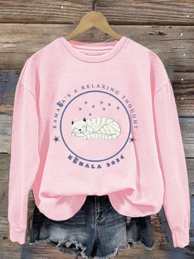 Women's kaml..printed round neck sweatshirt