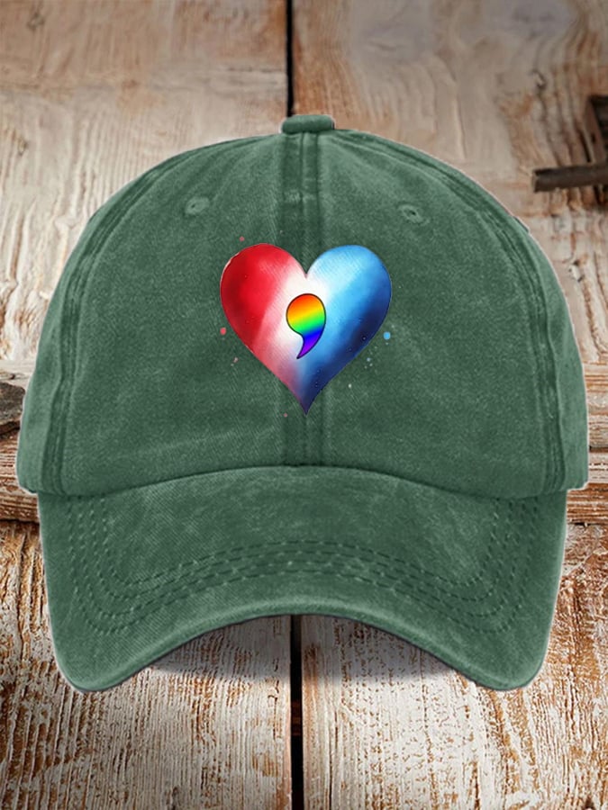 Unisex  Love  Comma Print Baseball Cap