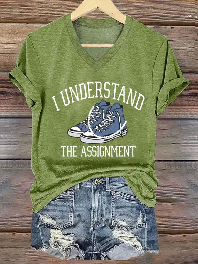 Women's La I Understand The Assignment Printed Short-Sleeved T-Shirt