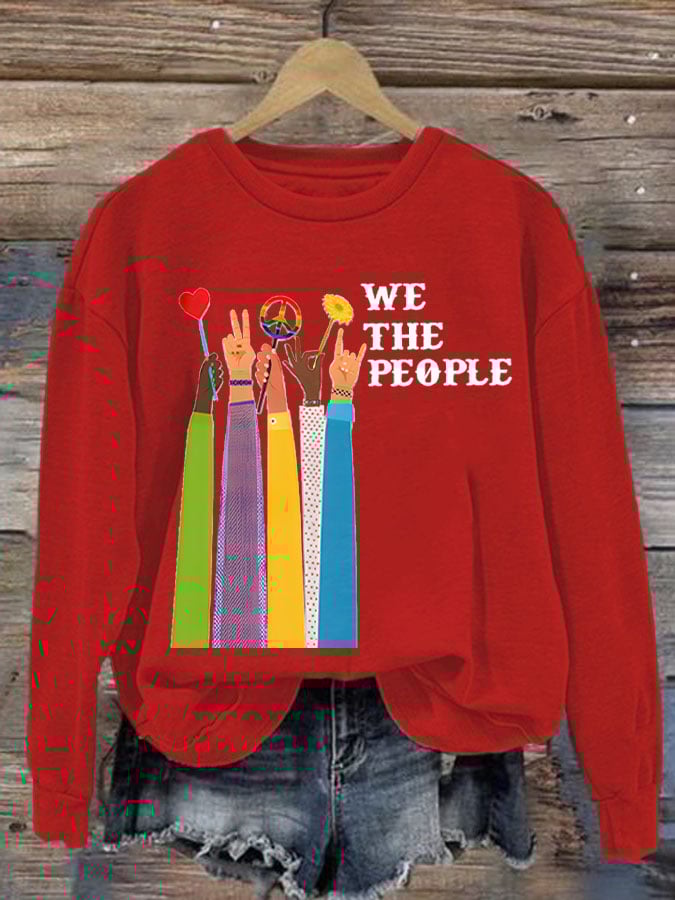 Women'S We The People Peace Printed Sweatshirt