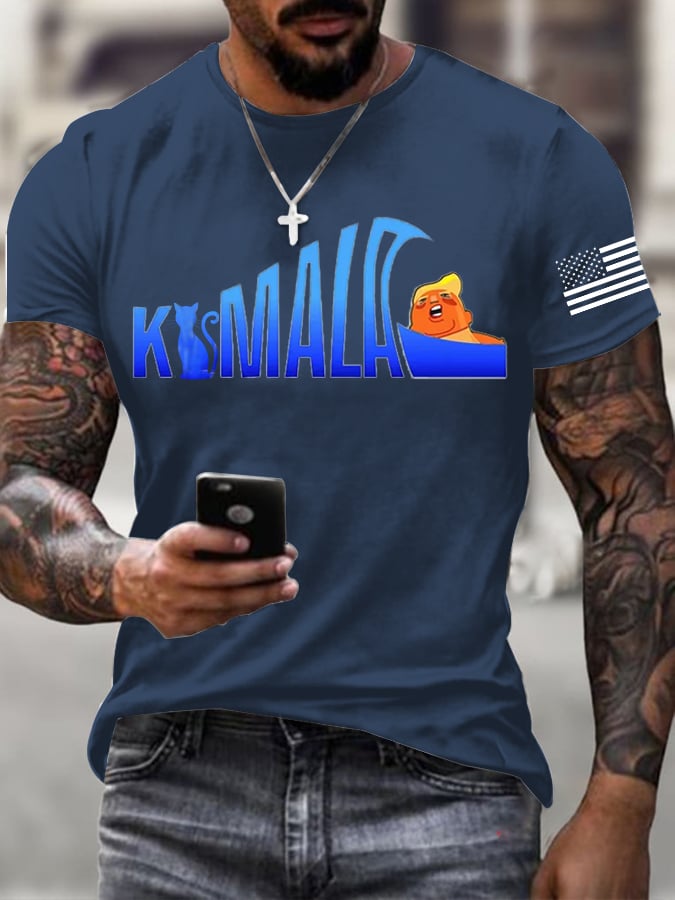 Men's flag comma la 100% cotton short sleeve t-shirt