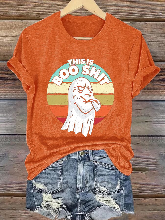 Women's Halloween Printed Casual T-Shirt