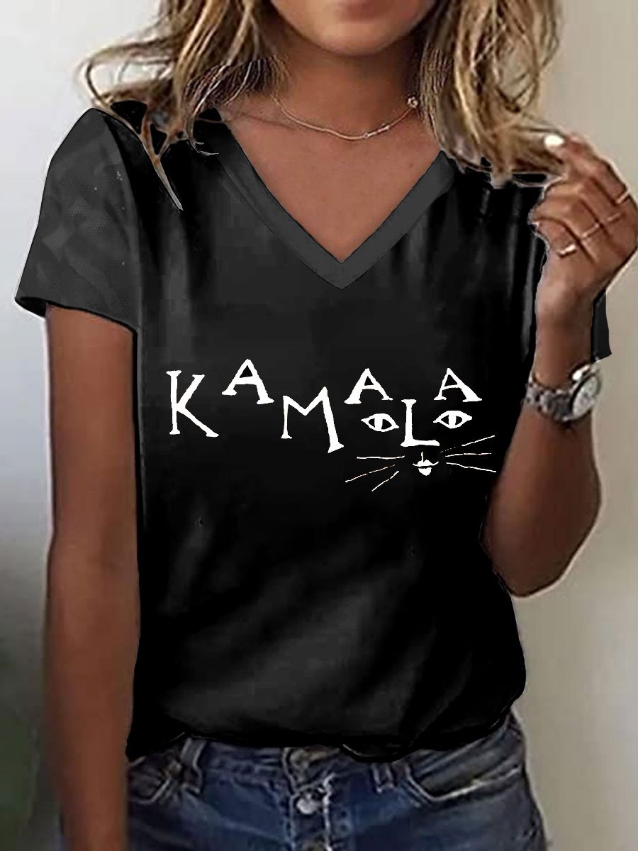 Women's Cat Comma La Print T-Shirt