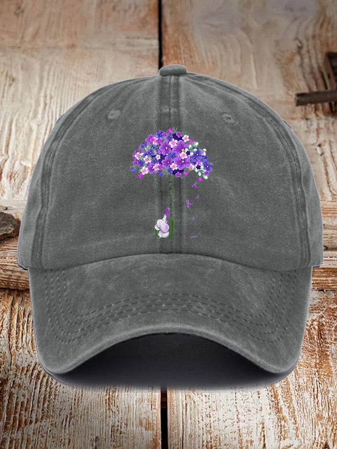 Unisex I Will Remember For You Dementia Alzheimer's Disease Awareness Print Cap