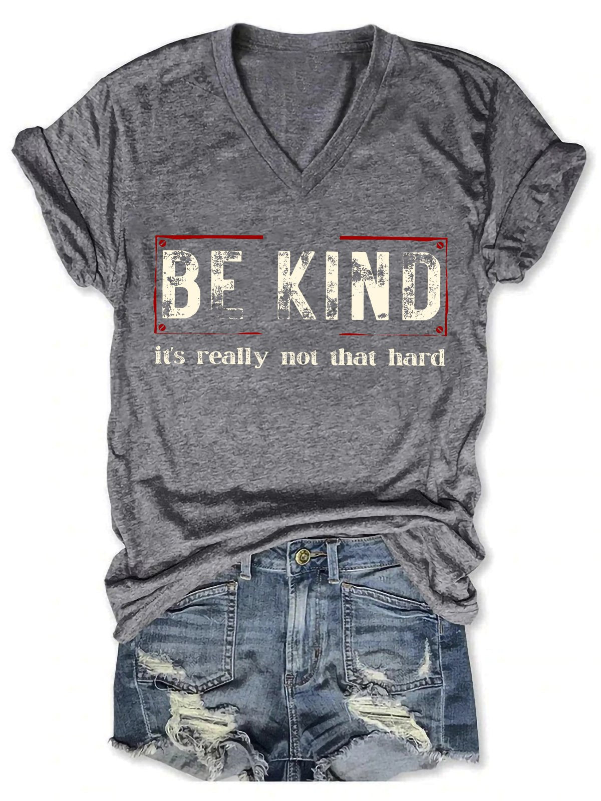 Be Kind It's Really Not That Hard Art Print Casual T-shirt