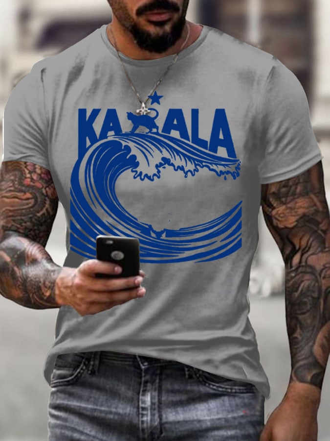 Men's flag comma la cotton short sleeve t-shirt