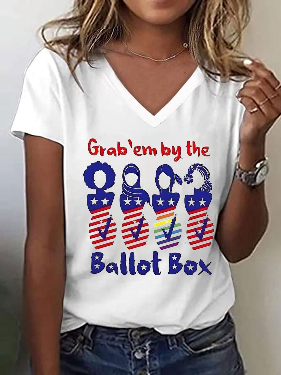 Women's Grab'em By The Ballot Box Print T-Shirt