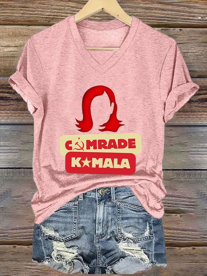 Women's Comrade Kmala Print Casual T-Shirt