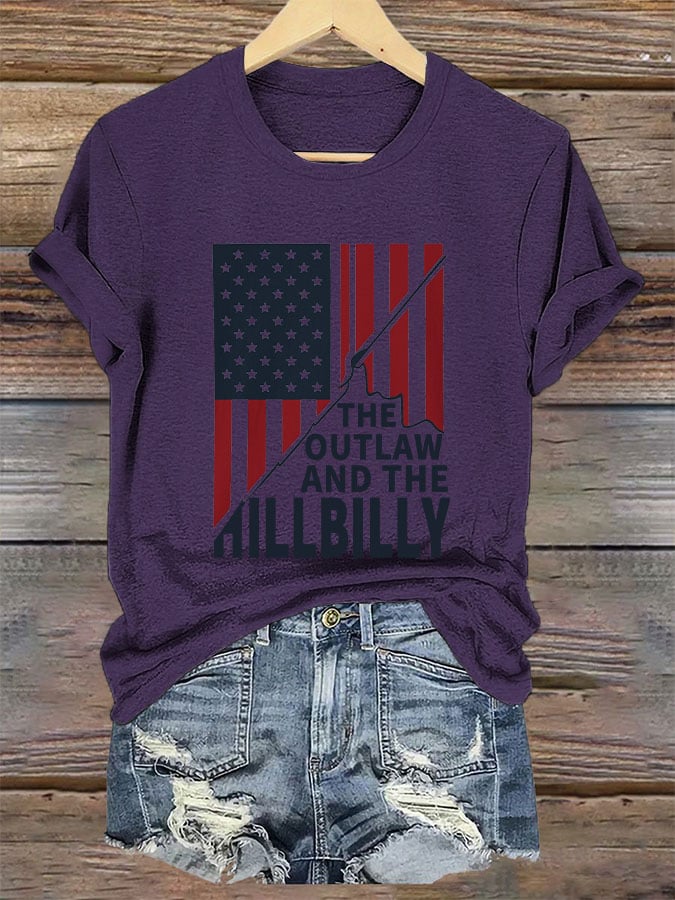 Women's "The Outlaw and The Hillbilly" Print T-Shirt