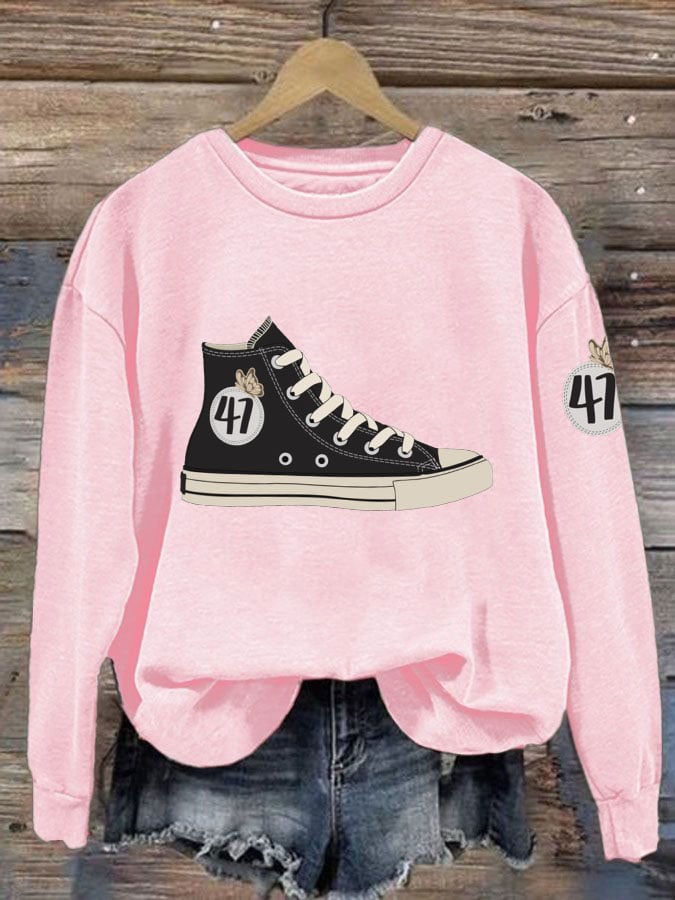 Women's 47 canvas shoes sweatshirt