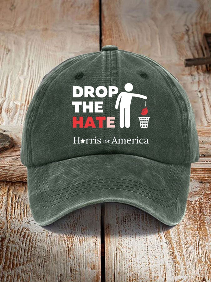 Drop The Hate Printed Casual Unisex Hat