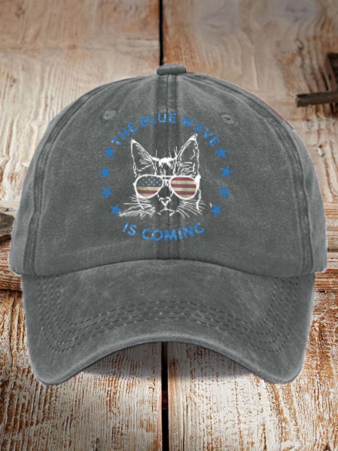 Unisex The Blue Wave Is Coming Print Baseball Cap