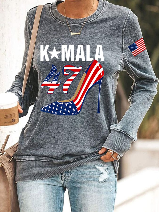 Women's 47 Madam President American Flag Sweatshirt