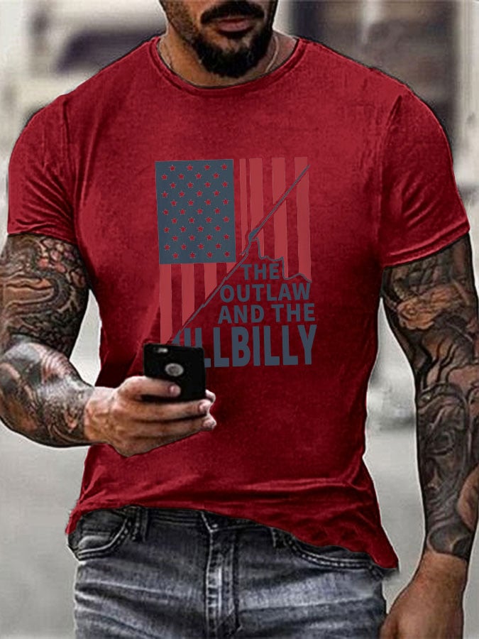 Men's "The Outlaw and The Hillbilly" Print T-Shirt