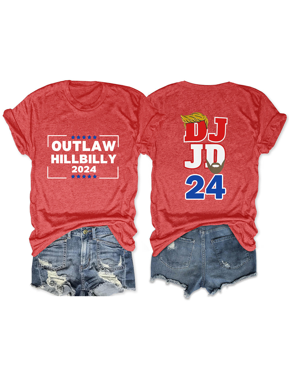 Women's Outlaw Hillbilly 2024 Print T-Shirt