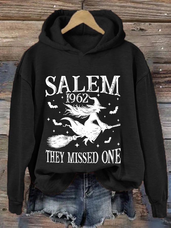Women's Funny Halloween Witch Salem 1692 You Missed One Casual Hoodie