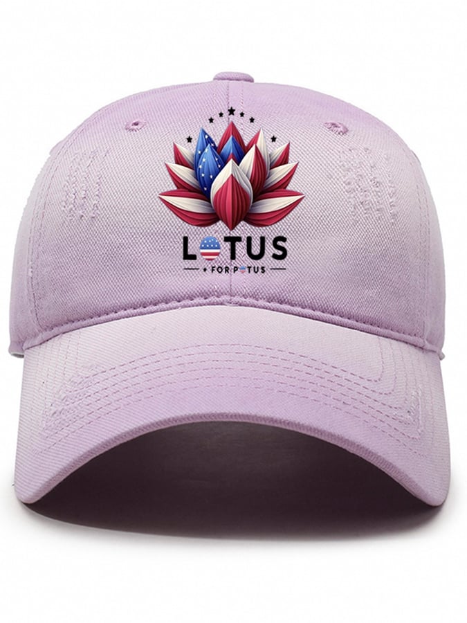 Unisex Lotus For Potus Print Baseball Cap
