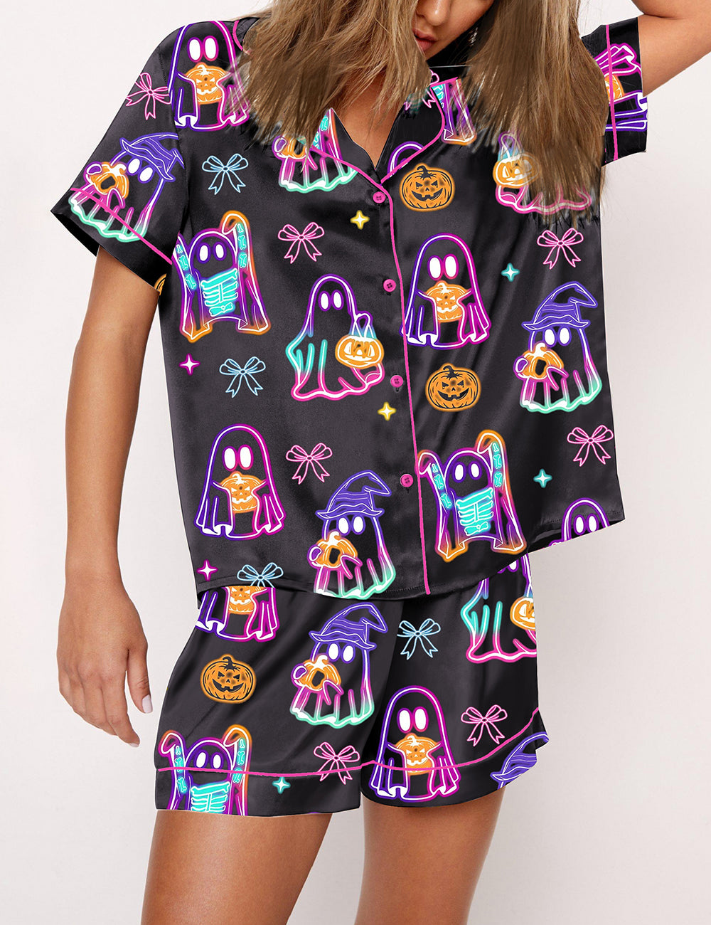 Women's Halloween Ghost Pajama Set
