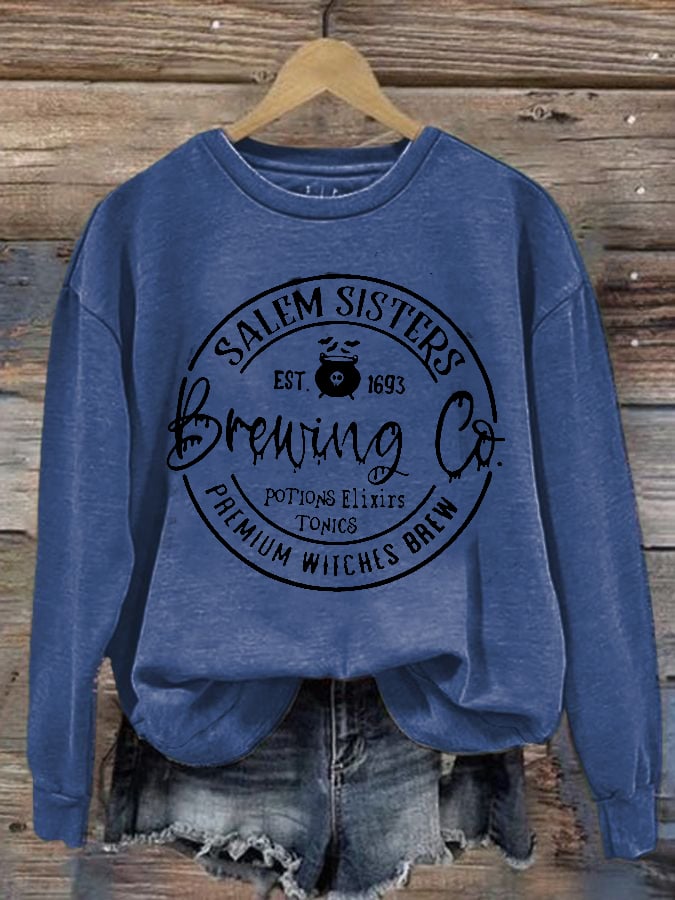 Women's Halloween floral pumpkin print sweatshirt