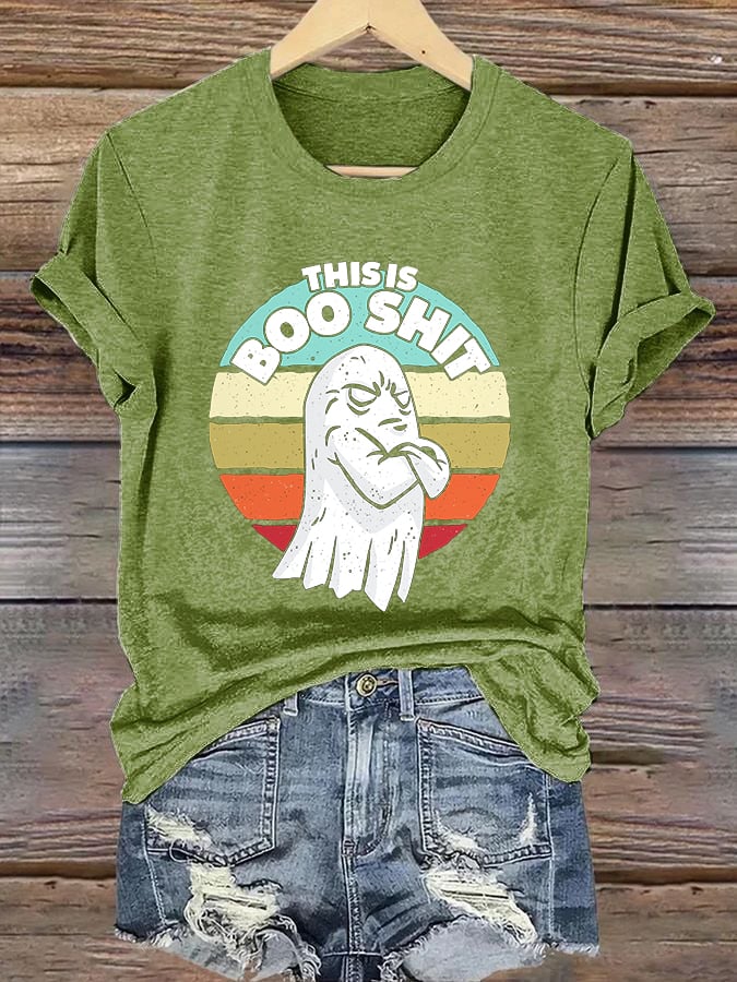 Women's Halloween Printed Casual T-Shirt