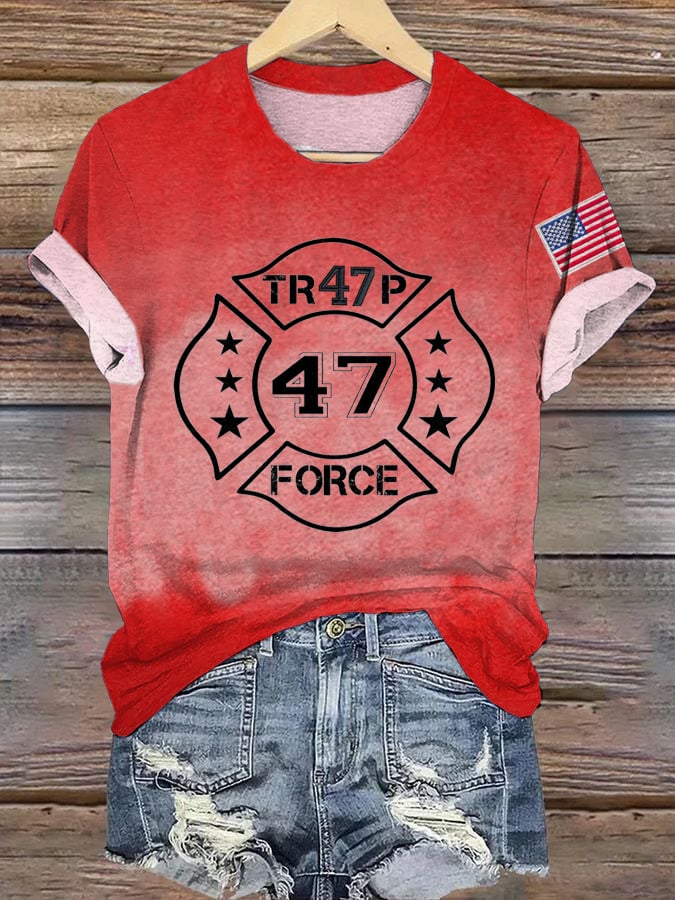 Women's More Than Ever Never Surrender USA Print Shirt