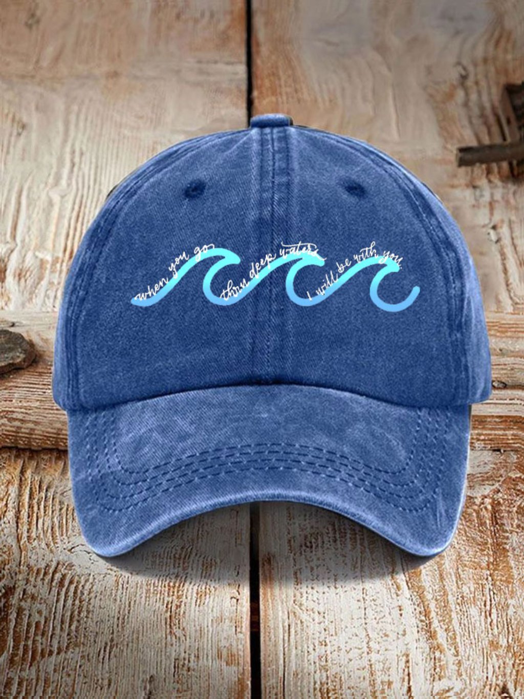 Unisex When You Go Through Deep Waters I Will Be With You Printed Hat