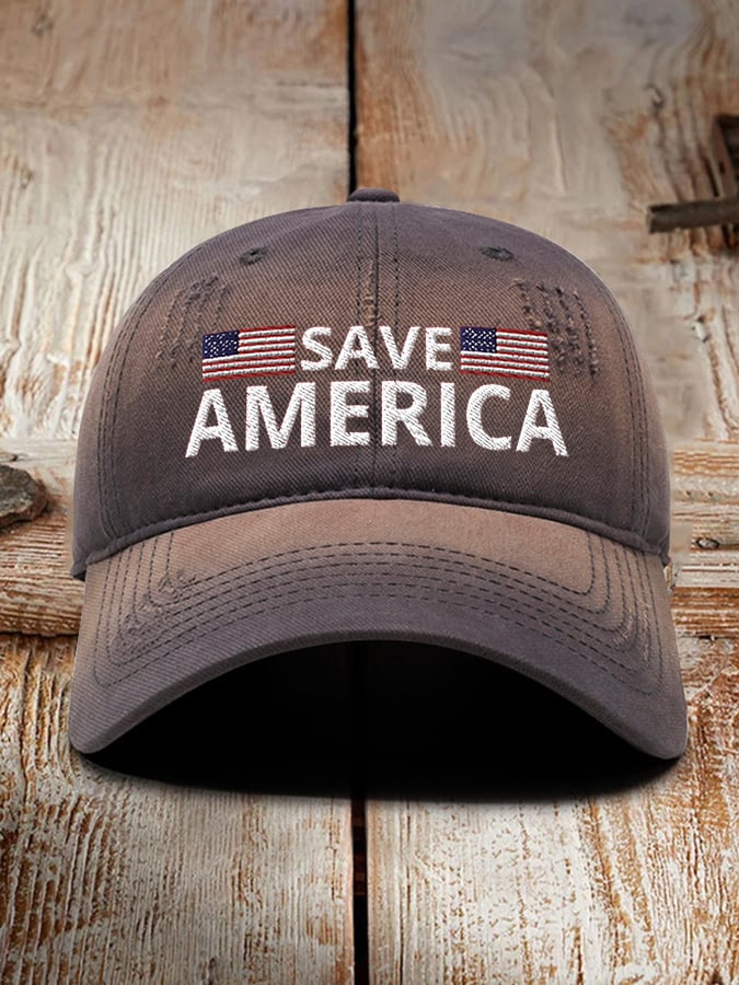 Retro Save America Printed Baseball Cap