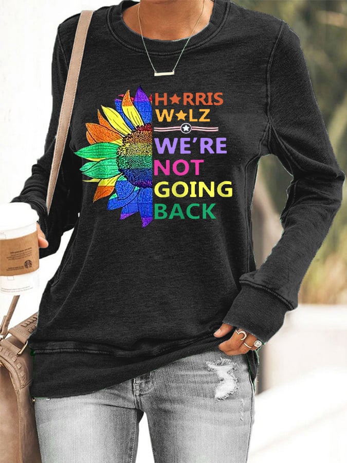 Women's We're Not Going Back Blue Wave 2024 Sweatshirt