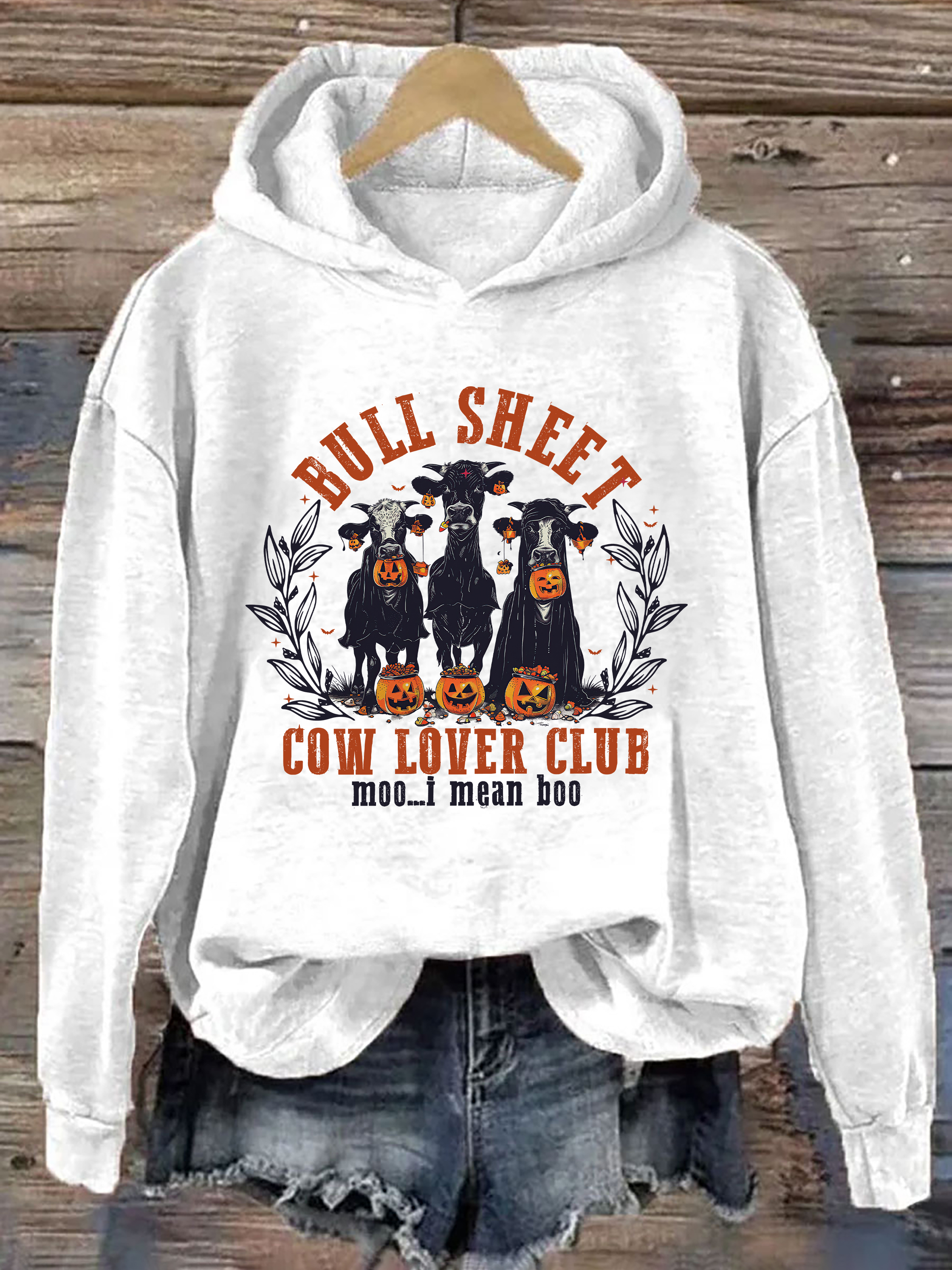 Bull Sheet Cow Lover Club Hoodie
