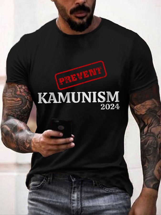 Men's Prevent Kamunism Print T-shirt
