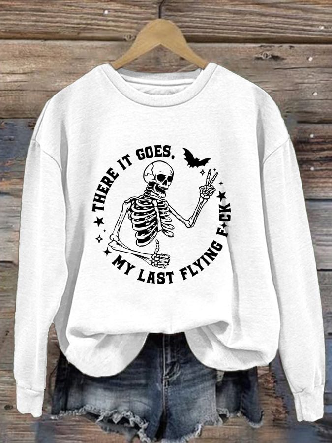 Women's There It Goes My Last Flying Fuck Print Sweatshirt
