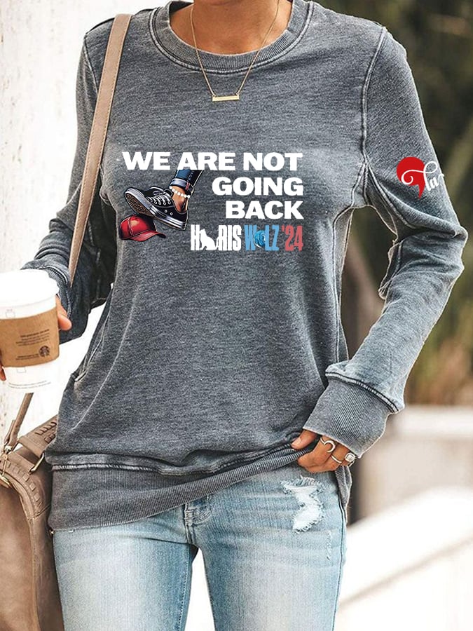Women's Comma La We're Not Going Back Print Casual Sweatshirt
