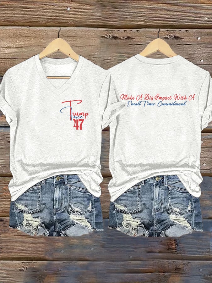 Women'S Make A Big Impact With A Small Time Commitment. Force 47 Print T-Shirt