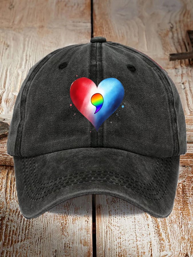 Unisex  Love  Comma Print Baseball Cap