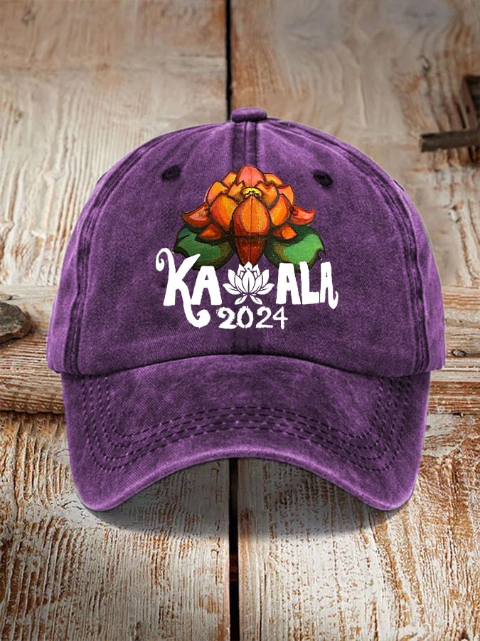 Lotus For Potus2024 Printed Casual Unisex Hat