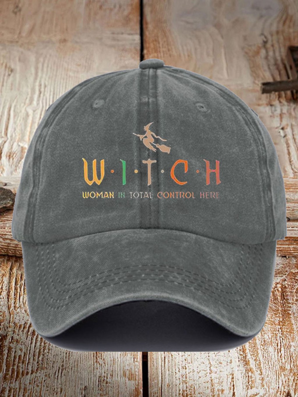Unisex Halloween Witch Woman In Total Control Herself Powherful Printed Hat