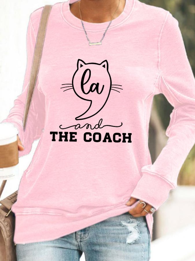 Women's 'La and The Coach' printed sweatshirt