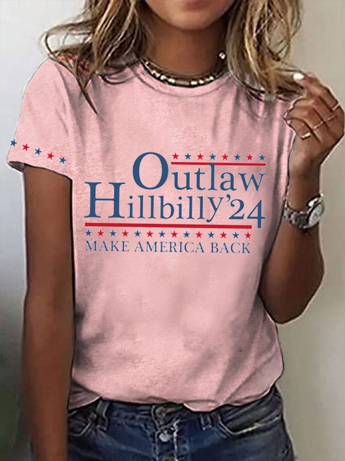 Women's Outlaw Hillbilly'24 Print T-Shirt