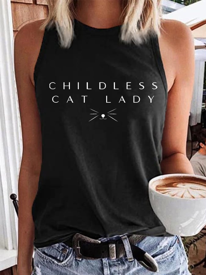 Women's Childless Cat Lady Casual Vest