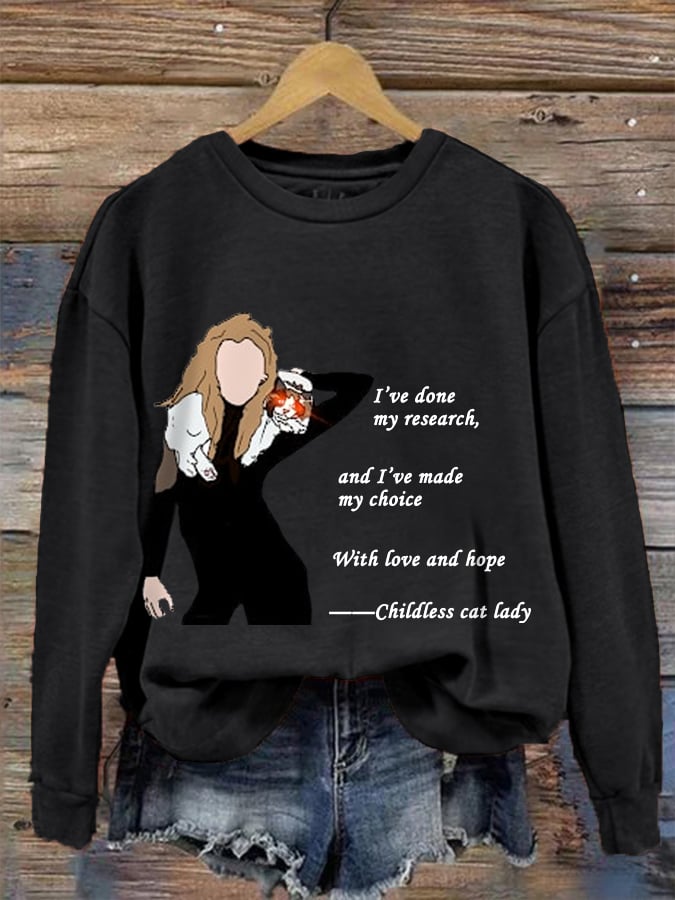 Women's I’ve Done My Research, And I’ve Made My Choice Swifties Childless Cat Ladies 2024  Sweatshirt