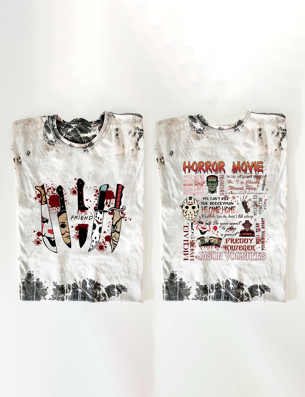 Women's Halloween Horror Movie Print T-Shirt