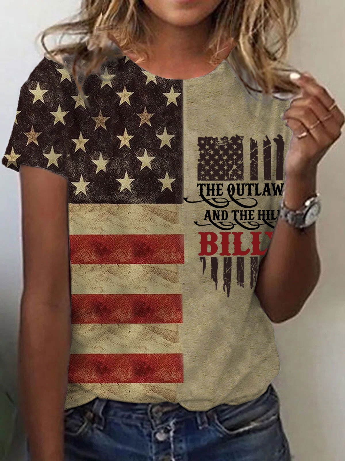 Women's The Outlaw And The Hillbilly Print T-shirt