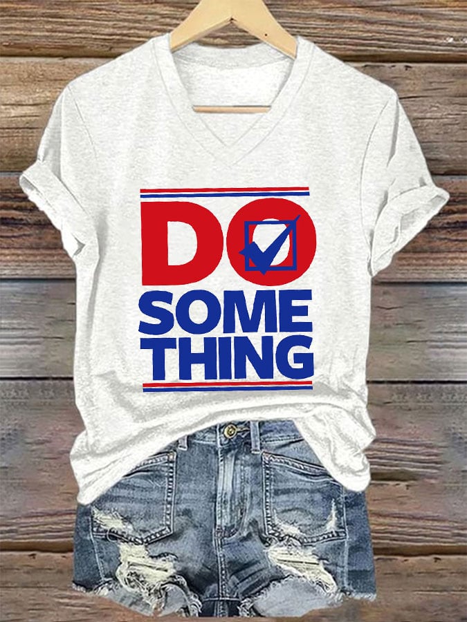 Women's Do Something Print T-Shirt