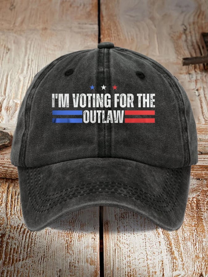 Unisex I'm Voting for the Outlaw Print Baseball Cap