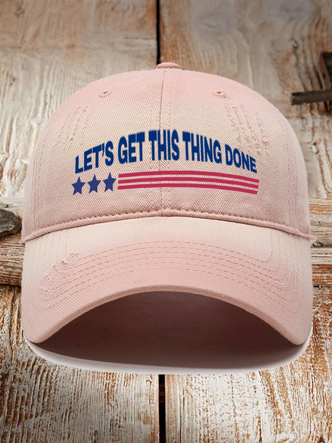 Vintage Slogan Print Hat