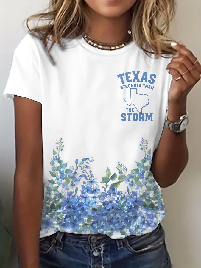 Women's Texas is stronger than the storm Print T-shirt