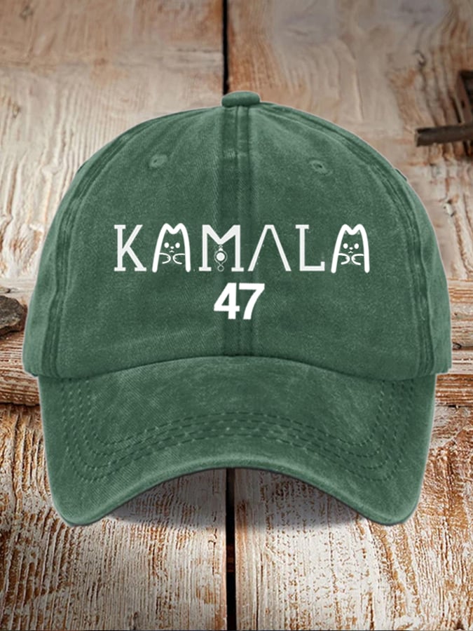 Female kamala general election general washed and distressed hat