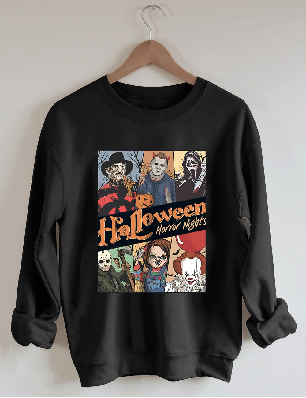 Women's Halloween Horror Nights Print Sweatshirt