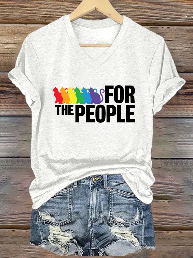 Women's For The People Printed Casual T-Shirt