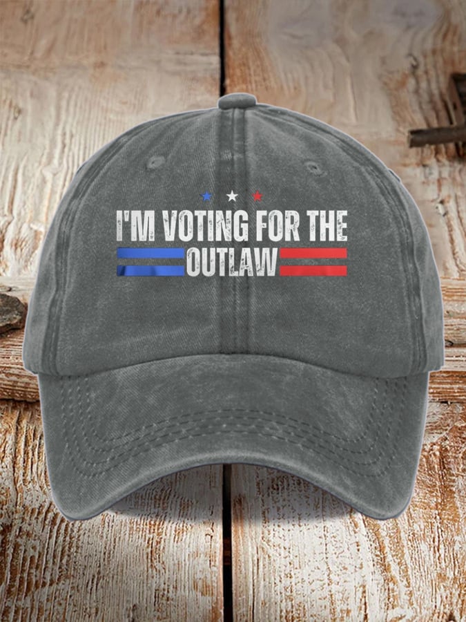 Unisex I'm Voting for the Outlaw Print Baseball Cap